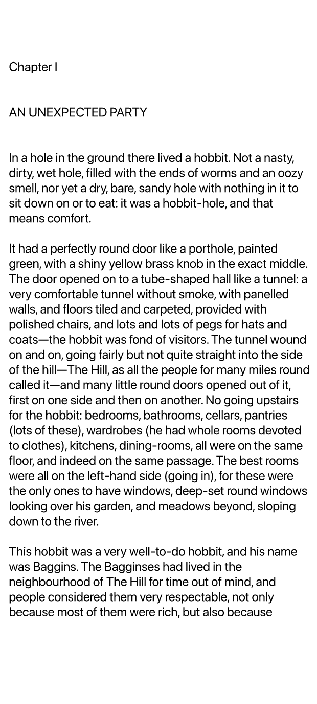 Reading view — light mode