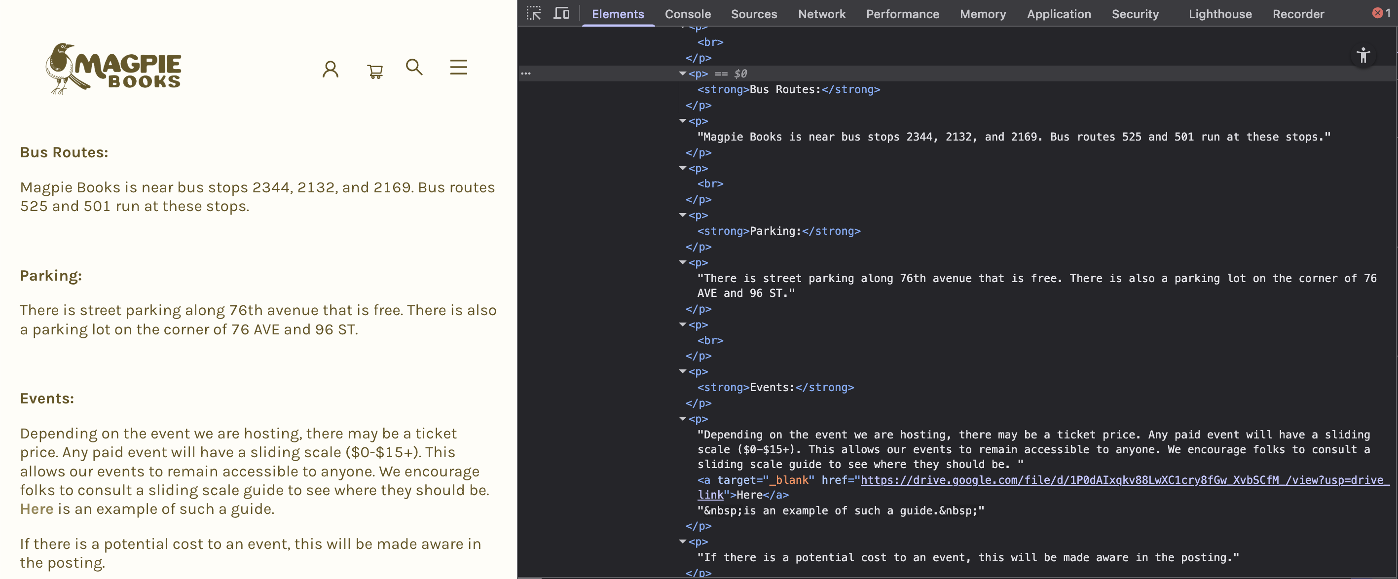 Original Magpie Books accessibility page