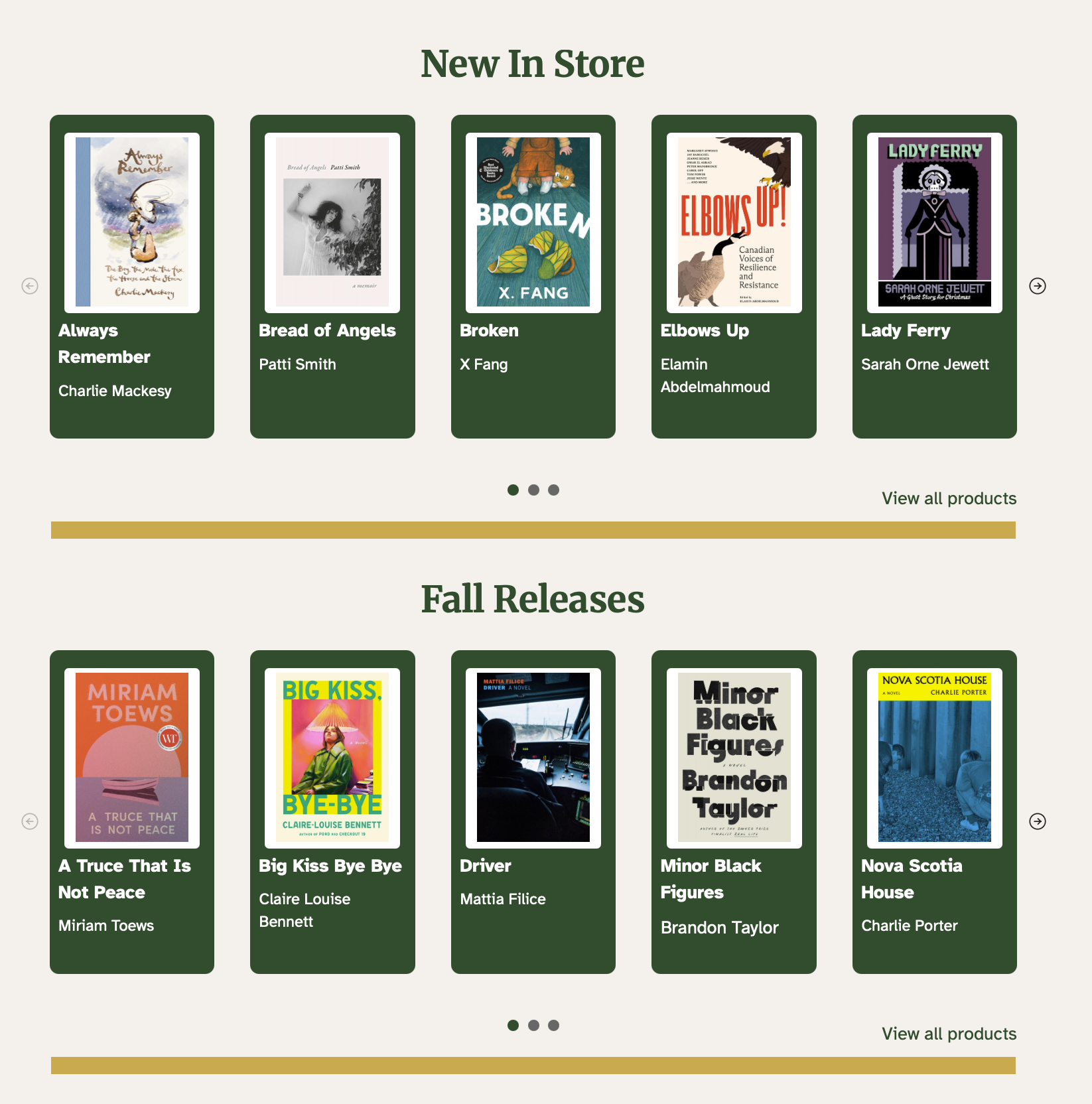 Magpie Books homepage redesign